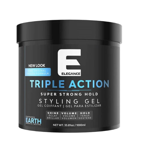 Elegance Super Strong Earth Triple Action 33.8 Oz Hair Gel