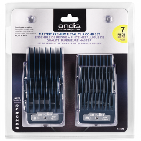 Andis Master Premium Metal Clip Comb Set