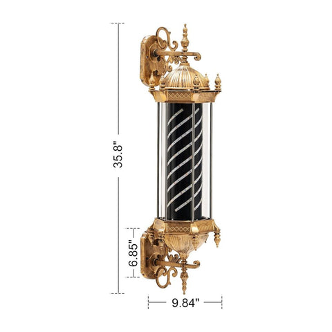 A6 Gold LED Barber Pole