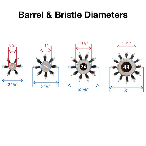 Olivia Garden EcoHair Combo Vent Round Bamboo Brush 3"