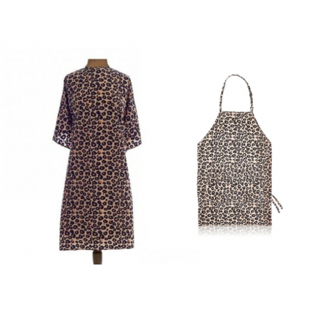 1907 by Fromm Apron & Hairstyling Cape Grey Leopard