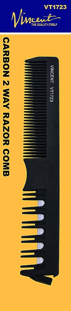 Vincent Carbon 2 Way Razor Comb - One Eye VT1723