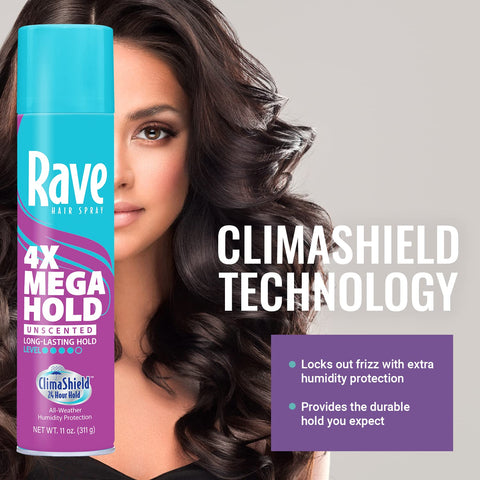 Rave 4x Mega Hold Hair Spray 11 Oz