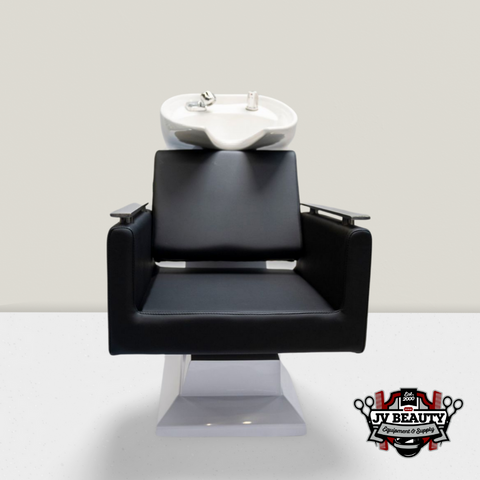 Jv Chrome Arms Black & White Porcelain Backwash