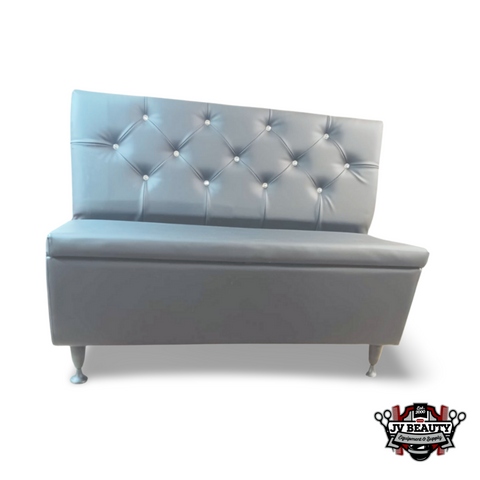 Custom 5 Feet Bench ( 2 Seat ) in Black with Diamond Stud
