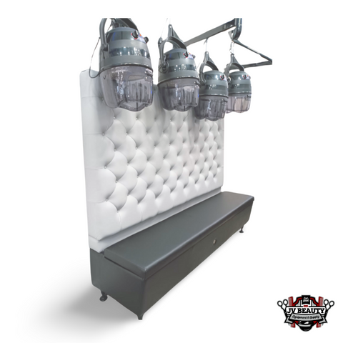 Custom Bench Diamond with Tall BackRest 7FT Long (Dryers Separate)