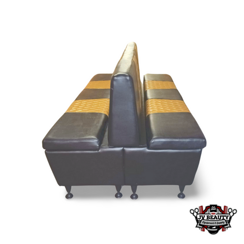 Custom Double Sided Bench 7 Ft Black and Gold