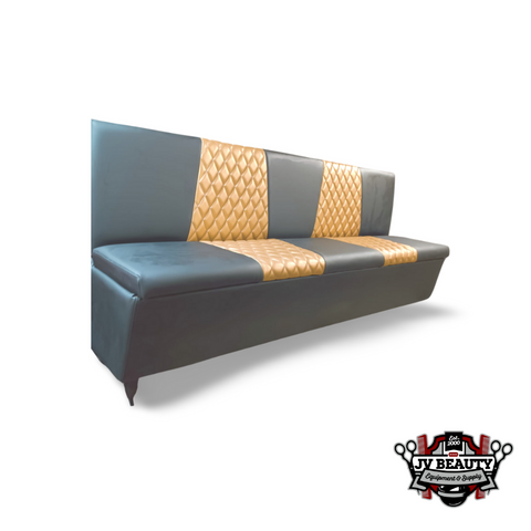 Custom Waiting Bench Gold & Black Stitching
