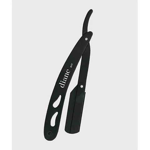 Diane Matte Black Deluxe Stainless Steel Straight Razor