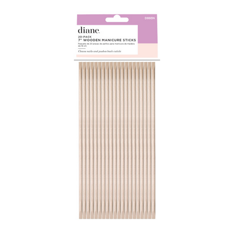 Diane Wooden Manicure Sticks 7" 20 Pack