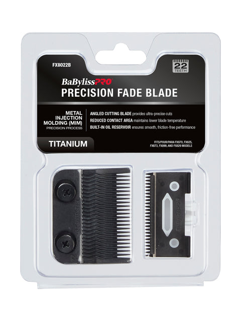 BaBylissPRO Black Titanium Metal-Injection Molded (MIM) Precision Fade Blade