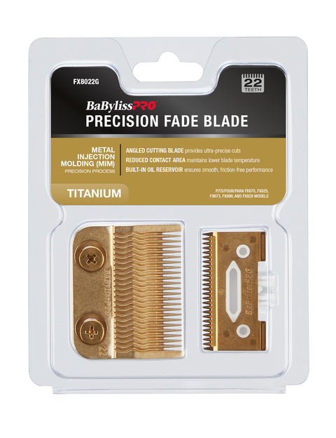 BaBylissPRO Gold Titanium Metal-Injection Molded (MIM) Precision Fade Blade