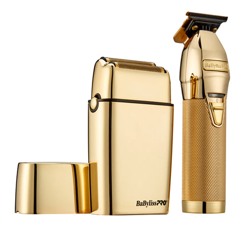 BaBylissPRO Gold LimitedFX Trimmer and Double-Foil Shaver Gift Set