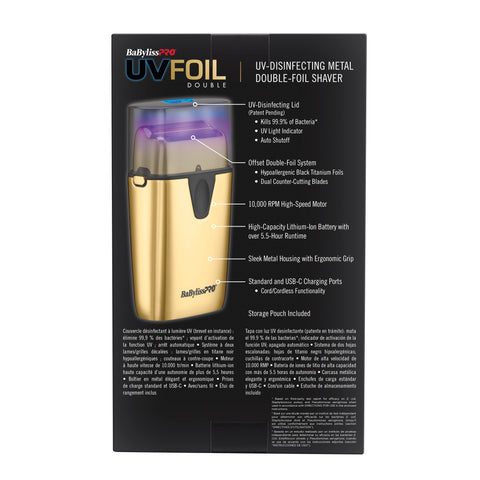 BaBylissPRO UV Gold Double Foil Shaver
