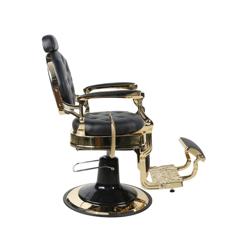Jv Royalty Black & Gold Barber Chair