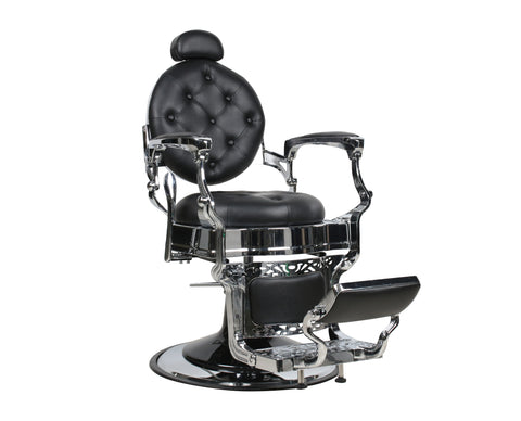 Jv Royalty Black & Chrome Barber Chair