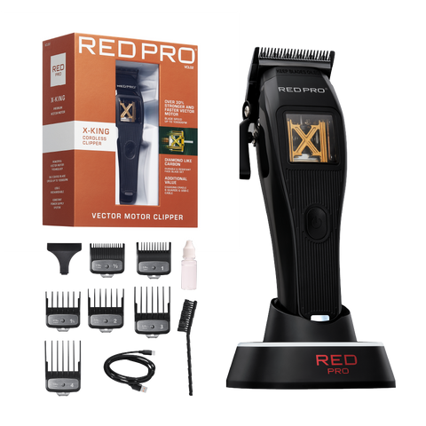 Red PRO X-King Vector Motor Cordless Clipper