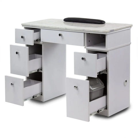 White & Grey Manicure Table