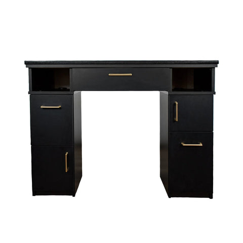 Sonoma II Manicure Table Gold Trim