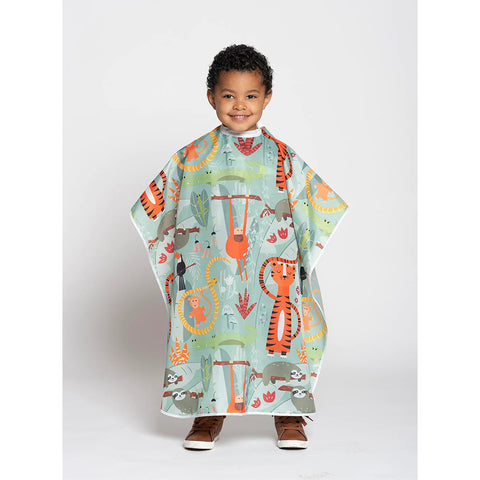 Fromm Apparel Studio Kids Hairstyling Cape Jungle Print