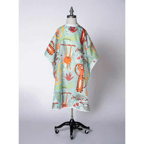 Fromm Apparel Studio Kids Hairstyling Cape Jungle Print