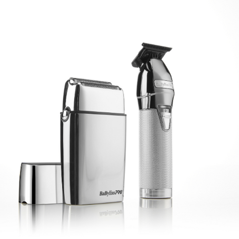 BaBylissPRO LimitedFx Silver Trimmer & Double Foil Shaver
