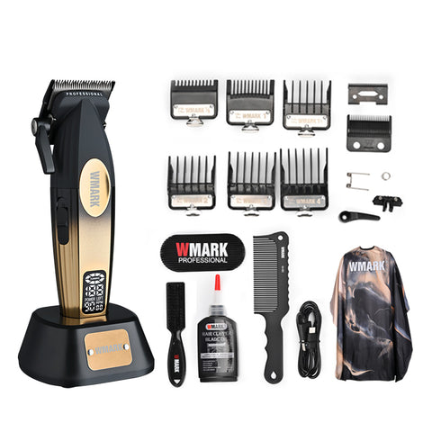 W MARK NG-8038 Professional Cordless Hair Clipper – 9000 RPM High-Speed Motor, 2500mAh Battery, Titanium Ceramic Blade