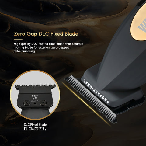W MARK NG-8238 Golden Mirage Professional Hair Trimmer – Zero Gap DLC Blade, 9000 RPM Motor, 240-Min Battery