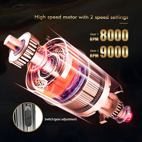 W MARK NG-8238 Golden Mirage Professional Hair Trimmer – Zero Gap DLC Blade, 9000 RPM Motor, 240-Min Battery