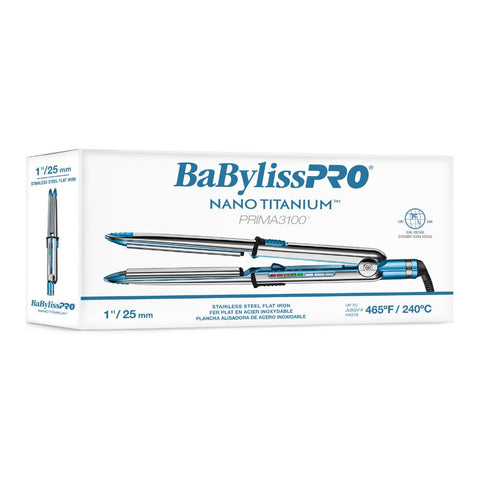 BaBylissPRO Nano Titanium Prima3100 1" Ionic Straightener