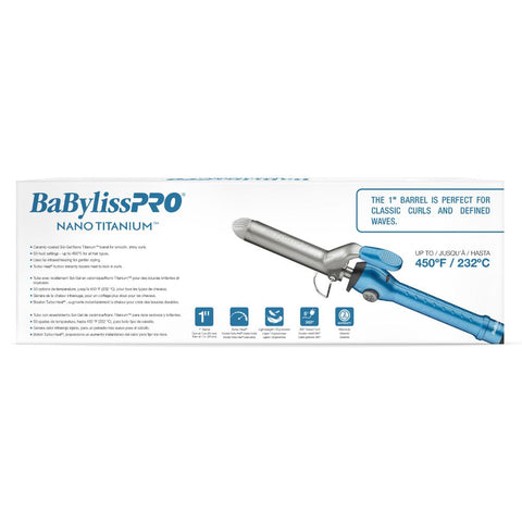 BaBylissPRO Nano Titanium 1" Spring Curling Iron