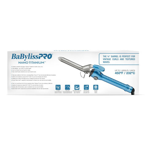 BaBylissPRO Nano Titanium ¾" Spring Curling Iron