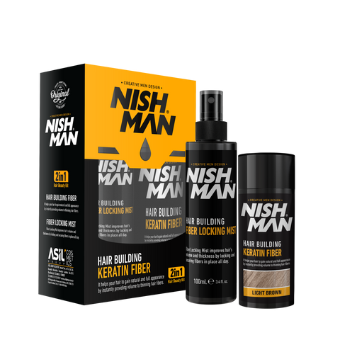 Nishman Black Hair Building Fiber & Spray