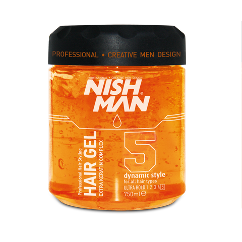 Nishman Ultra Hold Dynamic Style Hair Gel 750mL