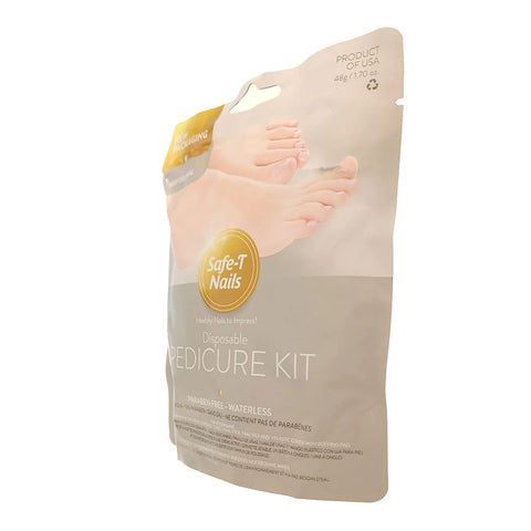 Safe T Nails Disposable Pedicure Kit Paraben Free and Waterless
