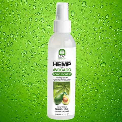 Leaf Legacy Hemp & Avocado Liquid Mousse - Styling Spray 6 Oz