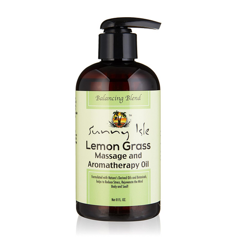 Sunny Isle Lemon Grass Massage & Aromatherapy Oil 8 Oz