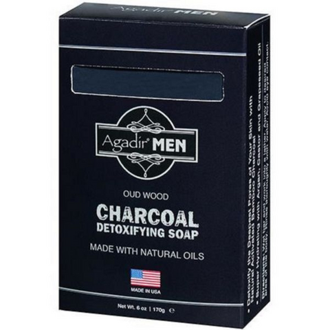 Agadir Men Oud Wood Charcoal Detoxifying Soap 6 oz