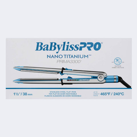 BaBylissPRO Nano Titanium Prima 1.5 inch 3300 Flat Iron