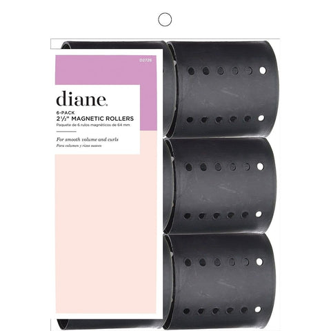 Diane Magnetic Roller 2.5" Black 6-Pack