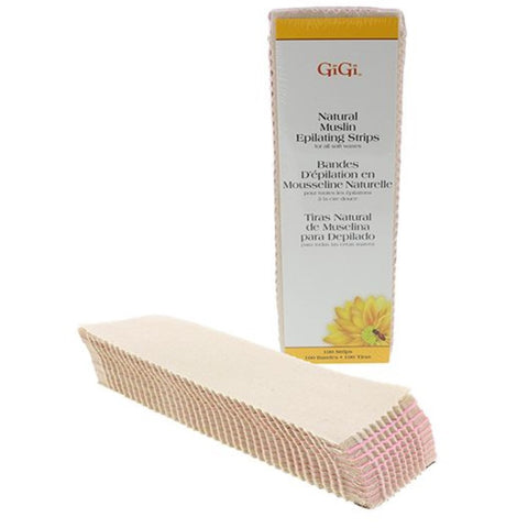Gigi Large Natural Muslin 100 Pack Strips