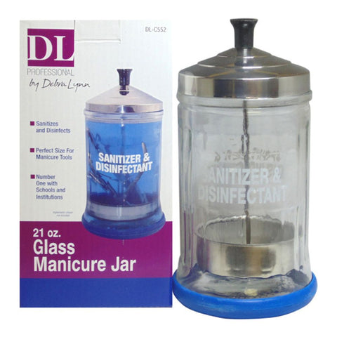 DL Professional Glass Manicure Jar 21 Oz