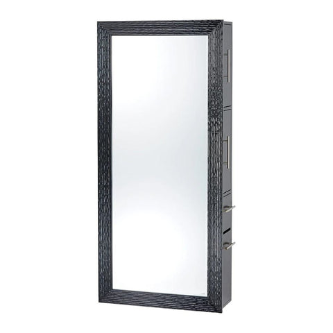 Wave Mirror Black with Storage Station
