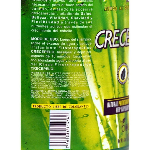 Crecepelo Tratamiento Fitioteraoeutico Natural Treatment 61 Oz