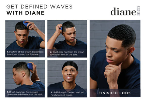 Diane Curved Medium Prestige 100% Boar Military Wave Brush D1722