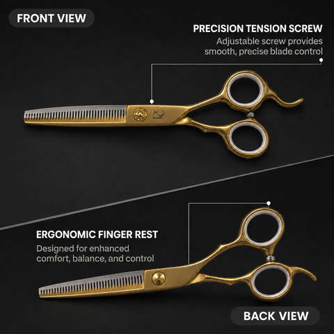 Duran Professional Texturizing Shears in Aurum – 6 Inch