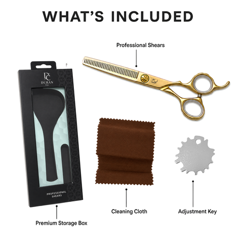 Duran Professional Texturizing Shears in Aurum – 6 Inch