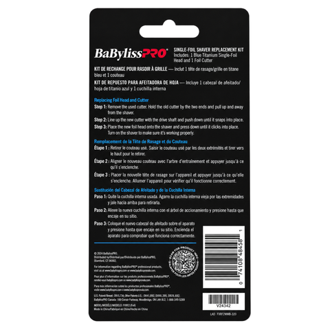 BaBylissPRO Replacement Single Foil Shaver Head (Matte Black)