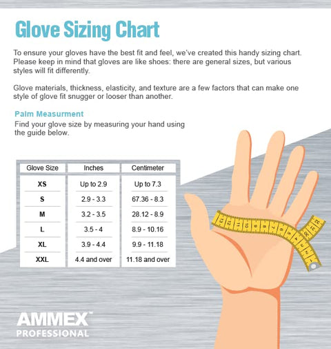Ammex Professional Black Nitrile Gloves 100 Pack