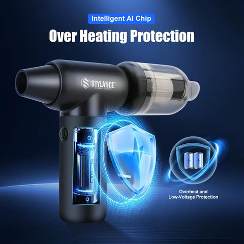 STYLANCE 2-in-1 PRO Hair Air Duster Black